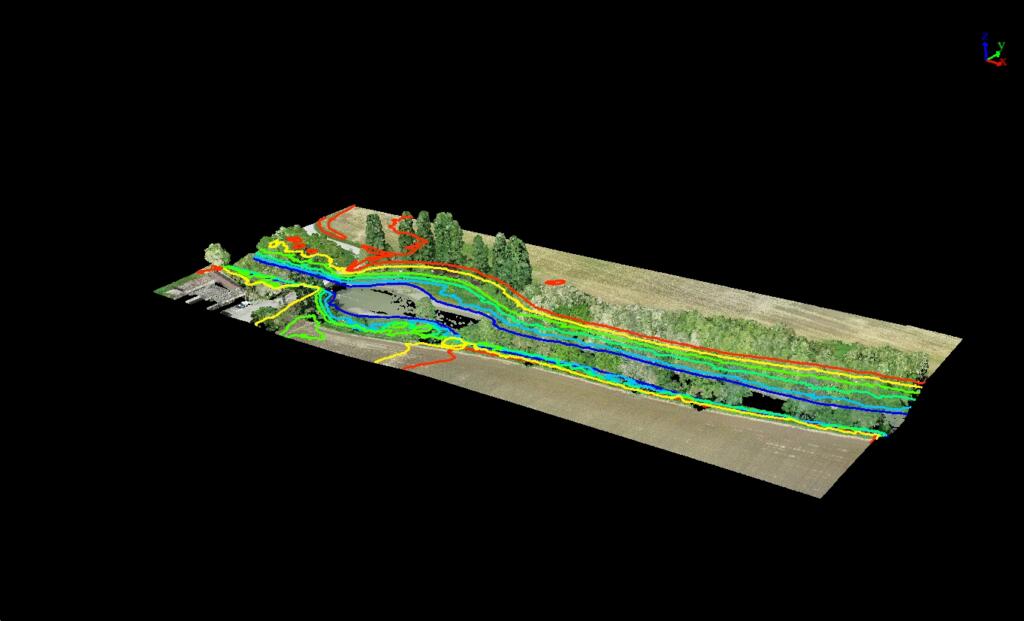 Rilievo topografico con drone - nuvola di punti